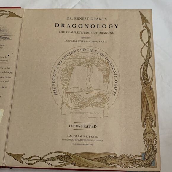 Dragonology The Complete Book Dragons Red Book Species History Behavior Taming - Picture 7 of 12